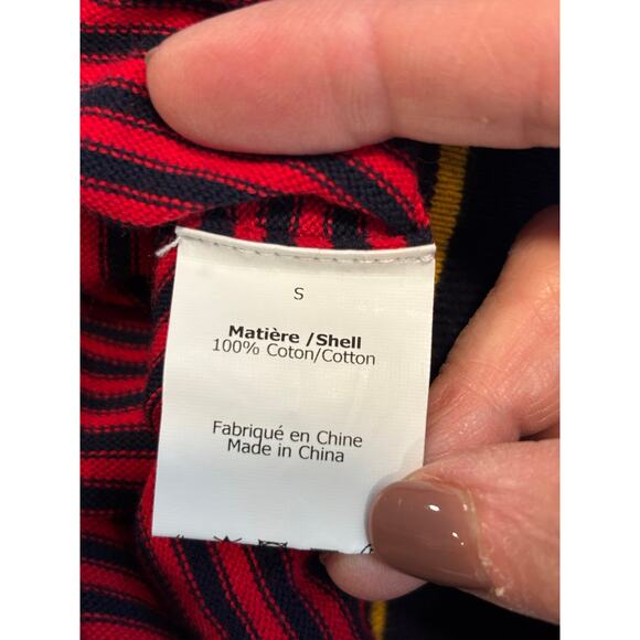 Sonya By Sonya Rykiel Sweater Stripe Red Blue Nautical Cotton Pullover Small - Picture 11 of 14